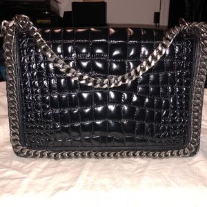 Zara leather purse with silver chain